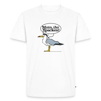 Mouette nord de l'Allemagne du Nord Hambourg Moin Spacken - T-shirt Premium bio Homme - blanc - Devant - Nico (187cm)