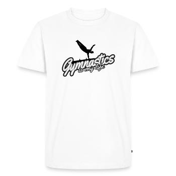 La gymnastique est ma vie - gymnastique - T-shirt Premium bio Homme - blanc - Devant - Nico (187cm)