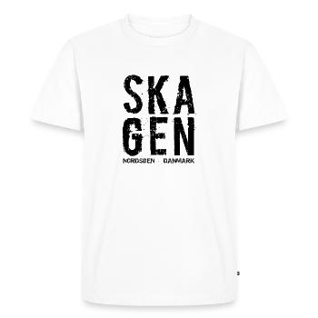 Skagen, Danemark, Mer du Nord, Ostee, Jutland du Nord - T-shirt Premium bio Homme - blanc - Devant - Nico (187cm)