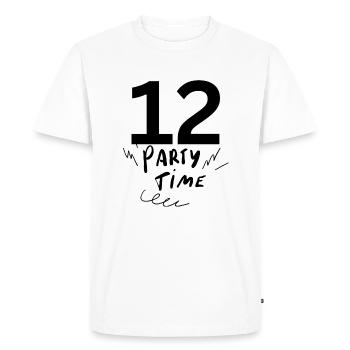 12 - Men's Premium Organic T-Shirt - white - Front - Nico (187cm)