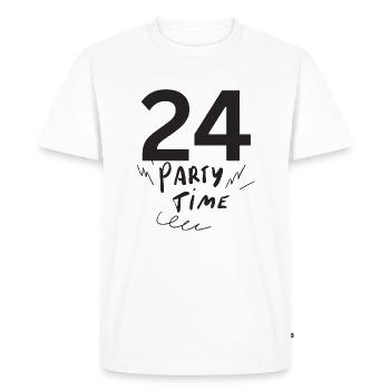 24 - T-shirt Premium bio Homme - blanc - Devant - Nico (187cm)