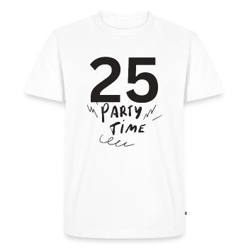 25 - Men's Premium Organic T-Shirt - white - Front - Nico (187cm)