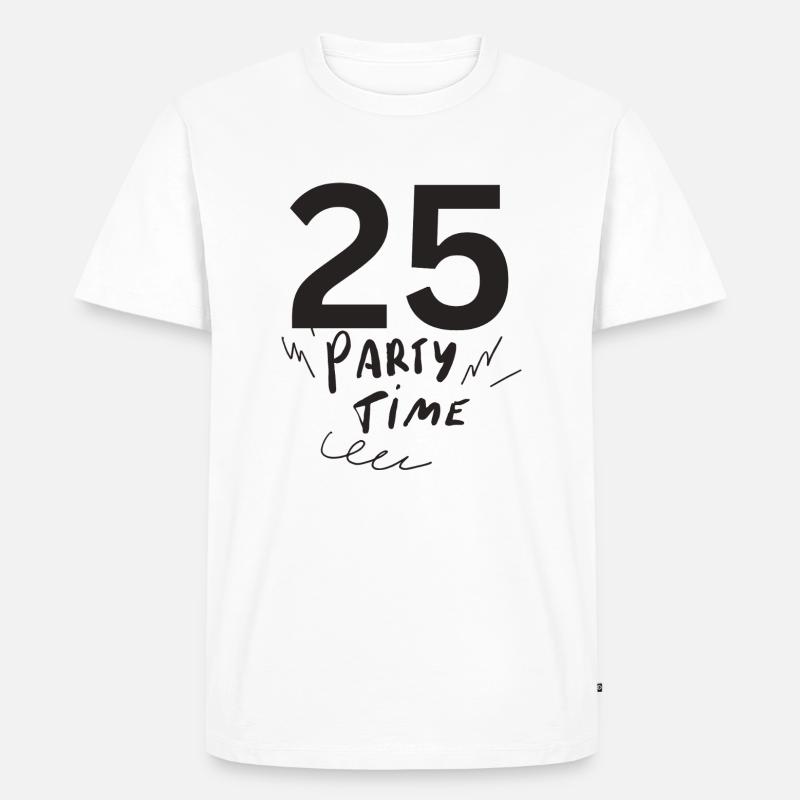 25 - Männer Premium Bio T-Shirt - Weiß