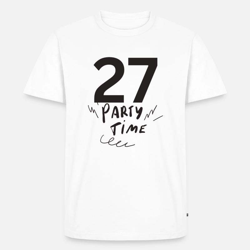 27 - Männer Premium Bio T-Shirt - Weiß