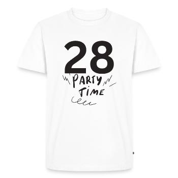 28 - Men's Premium Organic T-Shirt - white - Front - Nico (187cm)