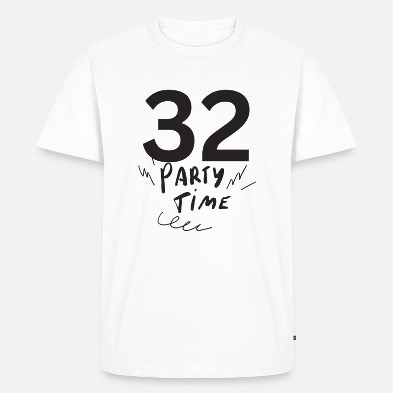 32 - Männer Premium Bio T-Shirt - Weiß