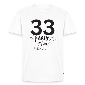 33 - Men's Premium Organic T-Shirt - white - Front - Nico (187cm)