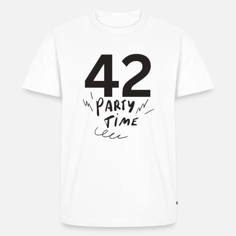 42 - Männer Premium Bio T-Shirt - Weiß