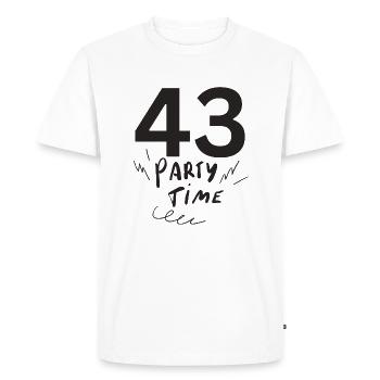 43 - Men's Premium Organic T-Shirt - white - Front - Nico (187cm)