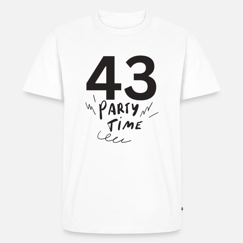 43 - Männer Premium Bio T-Shirt - Weiß