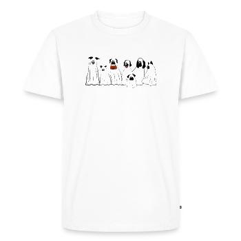 Mignon fantôme chien costume drôle chemise d’Halloween - T-shirt Premium bio Homme - blanc - Devant - Nico (187cm)