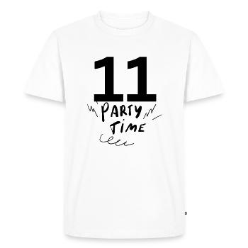 11 - Men's Premium Organic T-Shirt - white - Front - Nico (187cm)