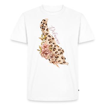 Leopard Pattern Map State of Delaware - Men's Premium Organic T-Shirt - white - Front - Nico (187cm)