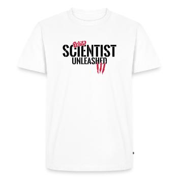Scientifiques sauvages déchaînés - T-shirt Premium bio Homme - blanc - Devant - Nico (187cm)