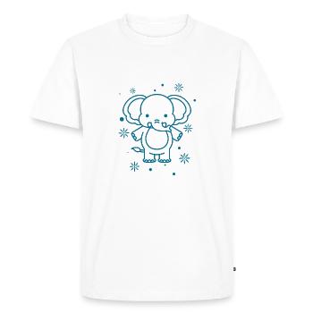 Baby elephant - Men's Premium Organic T-Shirt - white - Front - Nico (187cm)