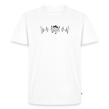 Heartbeat Tacos Silhouette - T-shirt Premium bio Homme - blanc - Devant - Nico (187cm)