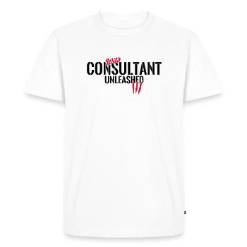 Conseiller plus sauvage déchaîné - T-shirt Premium bio Homme - blanc - Devant - Nico (187cm)