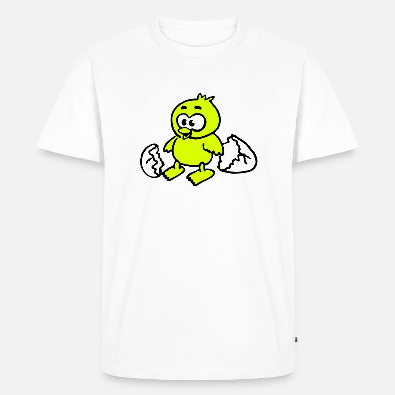 kuken_a_3c - Männer Premium Bio T-Shirt - Weiß
