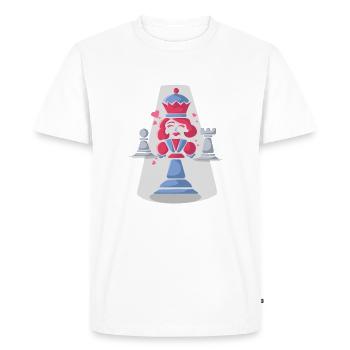 Chess Queen Dame Chess Player - T-shirt Premium bio Homme - blanc - Devant - Nico (187cm)