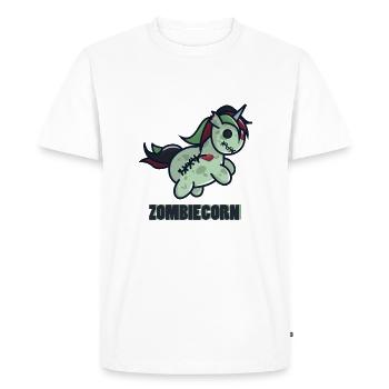 Licorne zombie infectée - T-shirt Premium bio Homme - blanc - Devant - Nico (187cm)