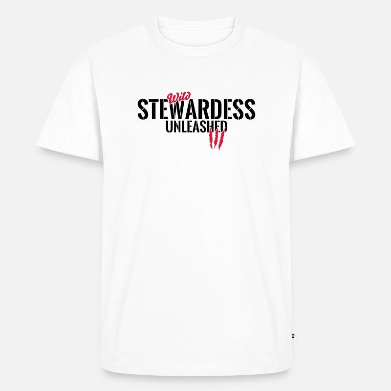 Wild stewardess unleashed - Men's Premium Organic T-Shirt - undefined