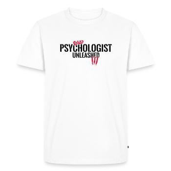 Psychologue sauvage déchaîné - T-shirt Premium bio Homme - blanc - Devant - Nico (187cm)
