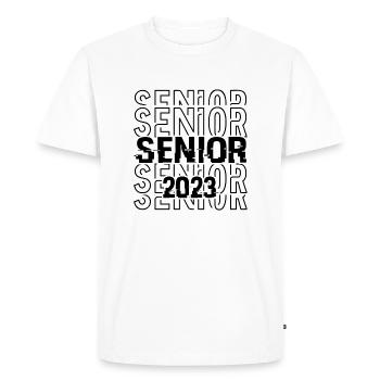 Senior 2023 - T-shirt Premium bio Homme - blanc - Devant - Nico (187cm)