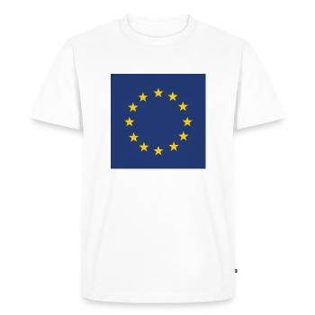 Cadeau du drapeau européen - Cadeau du drapeau de l’Union européenne - T-shirt Premium bio Homme - blanc - Devant - Nico (187cm)