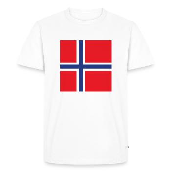 Drapeau de la Norvège - Cadeau norvégien de fierté - T-shirt Premium bio Homme - blanc - Devant - Nico (187cm)