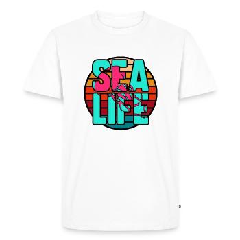 Sea life - T-shirt Premium bio Homme - blanc - Devant - Nico (187cm)