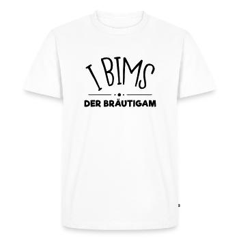 i bims der bräutigam - Männer Premium Bio T-Shirt - Weiß - Vorne - Nico (187cm)