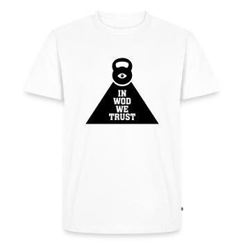 In WOD We Trust - T-shirt Premium bio Homme - blanc - Devant - Nico (187cm)