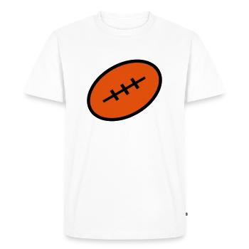 oval balloon rugby drawing - Men's Premium Organic T-Shirt - white - Front - Nico (187cm)