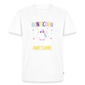 Aunticorn like a normal Aunt only more awesome - T-shirt Premium bio Homme - blanc - Devant - Nico (187cm)