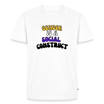 Le genre est une construction sociale - T-shirt Premium bio Homme - blanc - Devant - Nico (187cm)