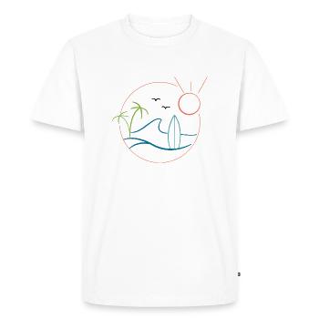 Surfer - T-shirt Premium bio Homme - blanc - Devant - Nico (187cm)