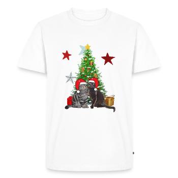 Sapin de Noël des Frangins - T-shirt Premium bio Homme - blanc - Devant - Nico (187cm)