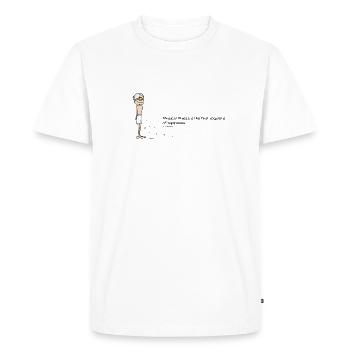 Condition physique - T-shirt Premium bio Homme - blanc - Devant - Nico (187cm)