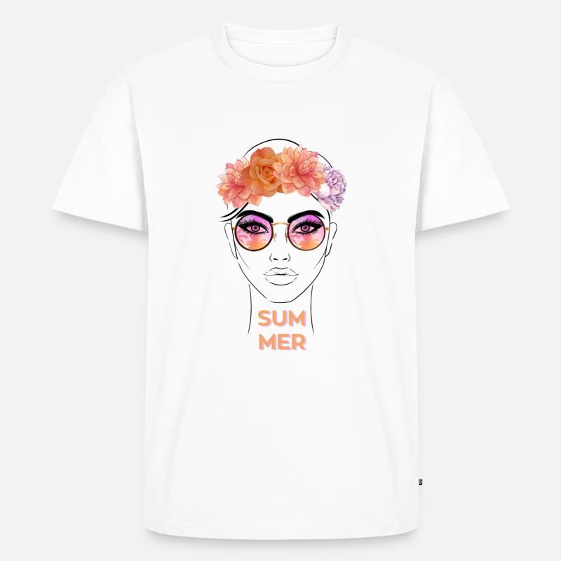 Summer - Männer Premium Bio T-Shirt - Weiß
