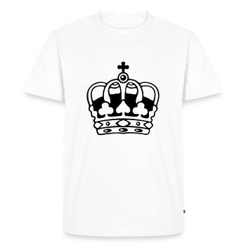 Couronne / Couronne - T-shirt Premium bio Homme - blanc - Devant - Nico (187cm)
