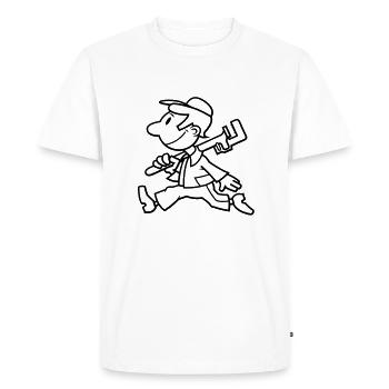 vl083a_worker_1c - Men's Premium Organic T-Shirt - white - Front - Nico (187cm)