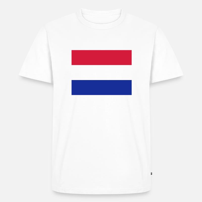 drapeau_pays_bas - Männer Premium Bio T-Shirt - Weiß