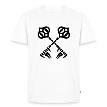 Clé serpent - T-shirt Premium bio Homme - blanc - Devant - Nico (187cm)