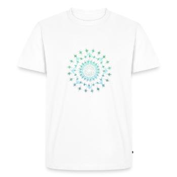 Mandala Water Rise - Men's Premium Organic T-Shirt - white - Front - Nico (187cm)
