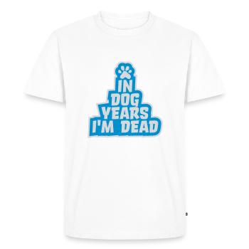 dans les années de chien Mort - T-shirt Premium bio Homme - blanc - Devant - Nico (187cm)