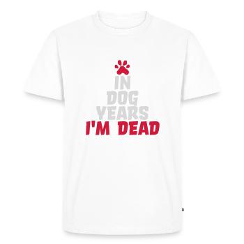 dans les années de chien Mort - T-shirt Premium bio Homme - blanc - Devant - Nico (187cm)
