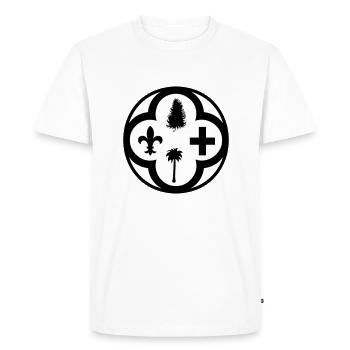 flag department Alpes maritimes logo - Men's Premium Organic T-Shirt - white - Front - Nico (187cm)