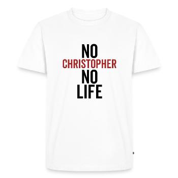 Pas de Christopher Pas de vie - T-shirt Premium bio Homme - blanc - Devant - Nico (187cm)
