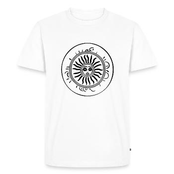 Soleil Lune Mosaïque Astrologie symbole mystique 9 - T-shirt Premium bio Homme - blanc - Devant - Nico (187cm)