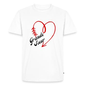 grande sœur cœur - T-shirt Premium bio Homme - blanc - Devant - Nico (187cm)